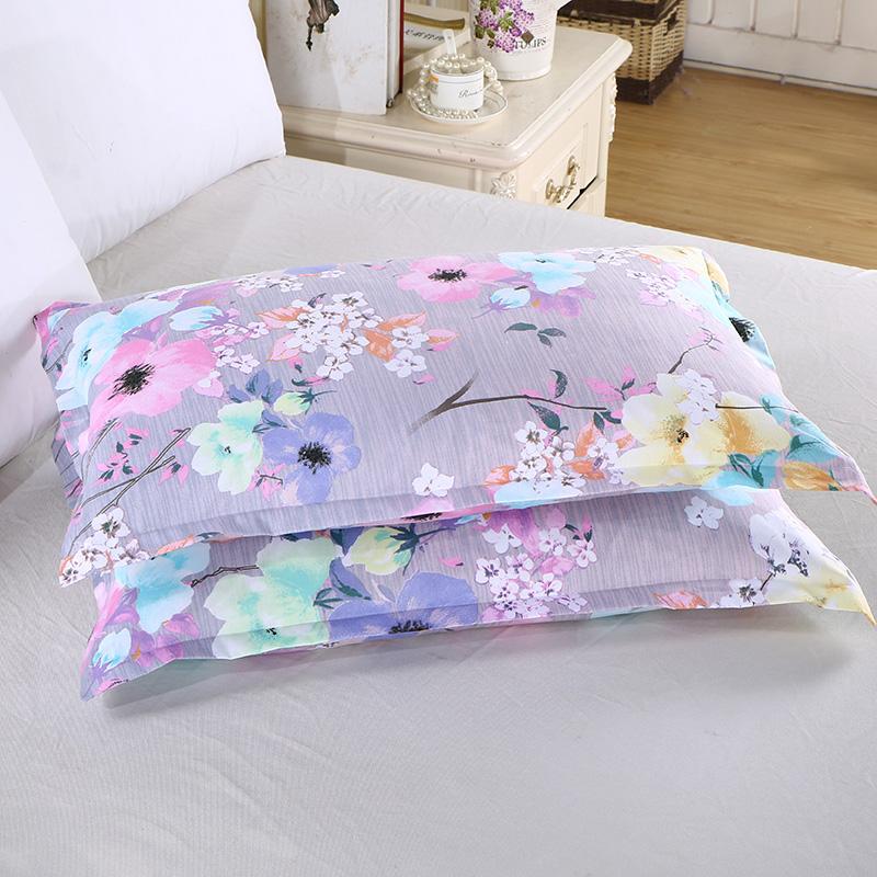 100% Cotton Vỏ Gối THU ĐÔNG SỌC Chéo Vỏ Gối Đơn Một Cặp 48X74 Bộ Ruột Gối 100% Cotton 100% Cotton Sinh Viên