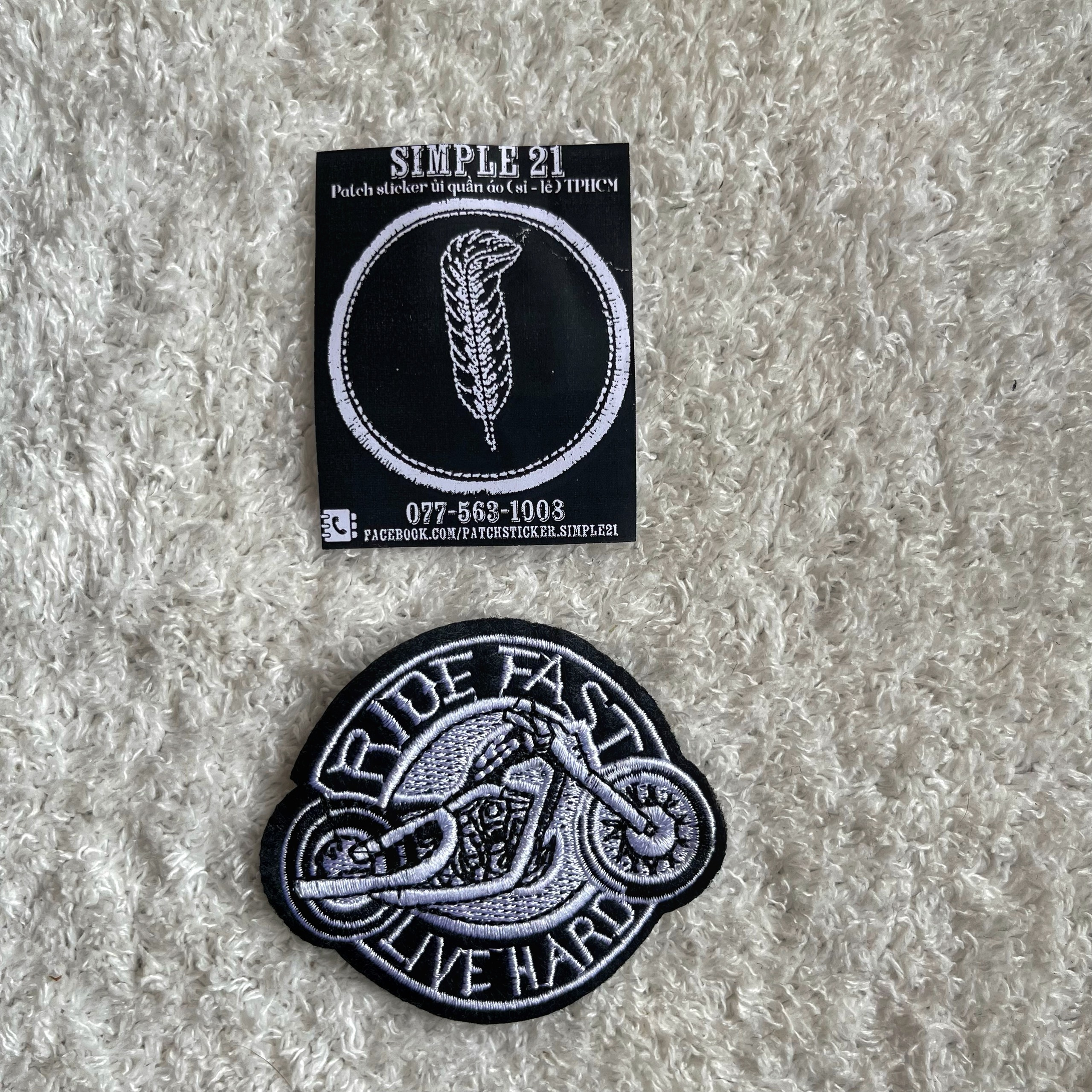 Patch sticker ủi quần áo simple21