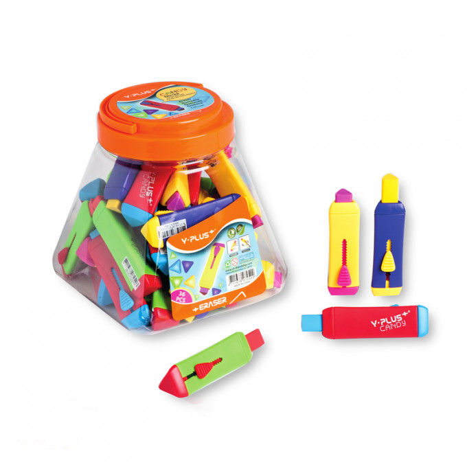 Gôm tẩy đẩy CANDY Y-PLUS – EX1303, Thiết kế sinh động, an toàn với học sinh