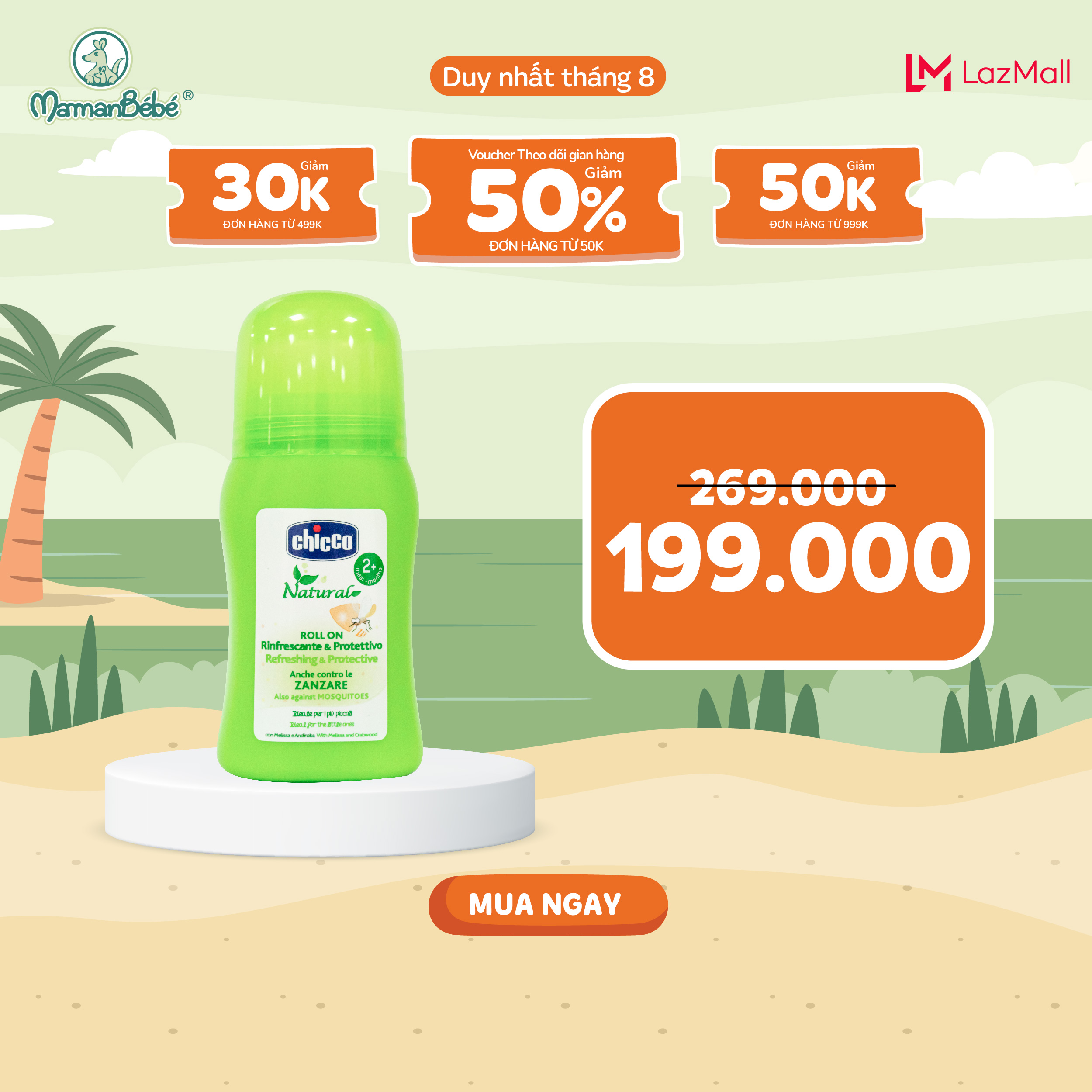 Lăn đa năng xua muỗi Chicco 60ml