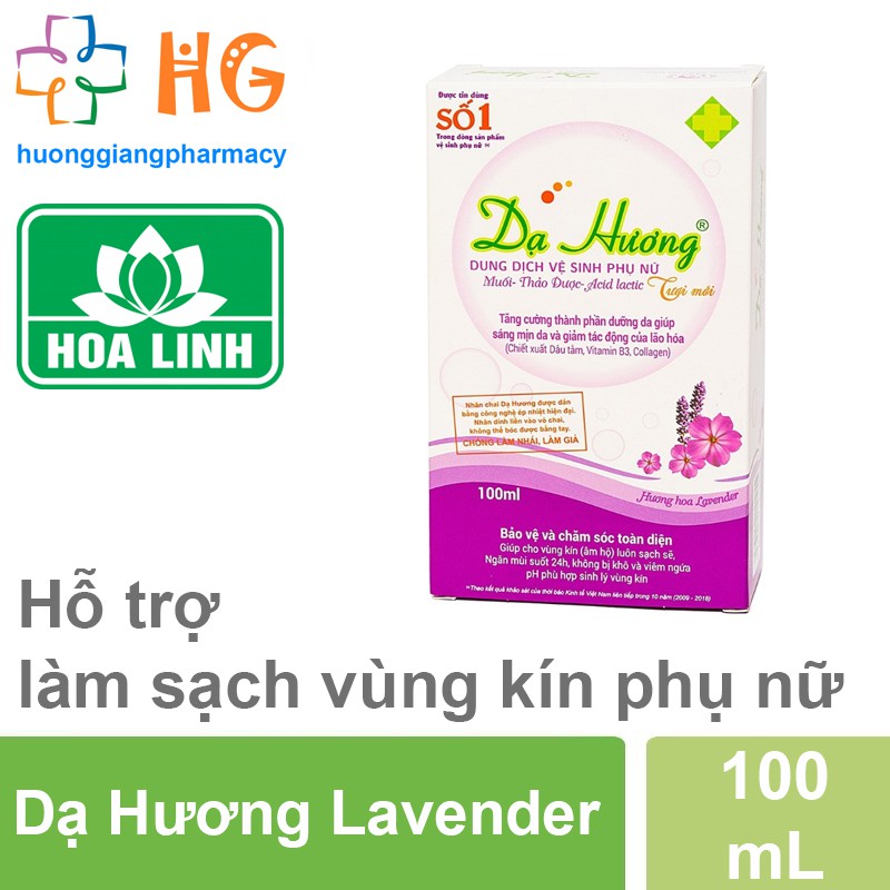 Dùng dịch vệ sinh phụ nữ Dạ Hương (Chai 100ml)