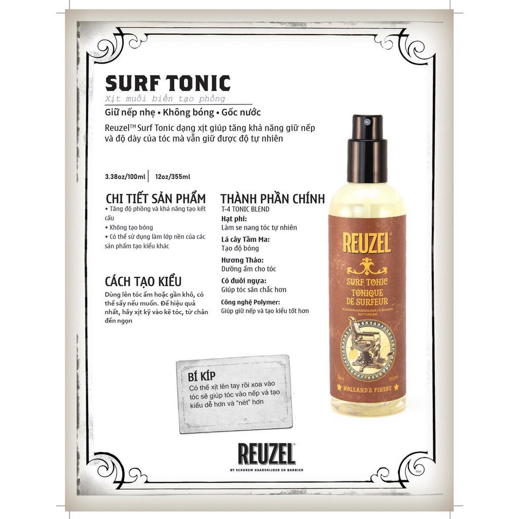 Xịt tạo phồng tóc Reuzel Pomade