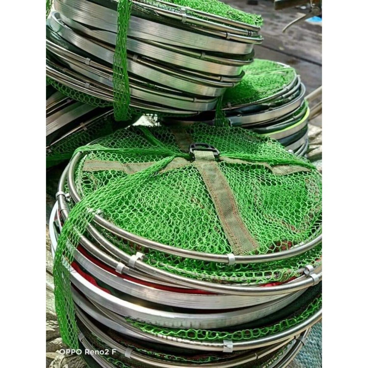 rọng đựng cá .giỏ đựng cá vành kim loại dài 1m5