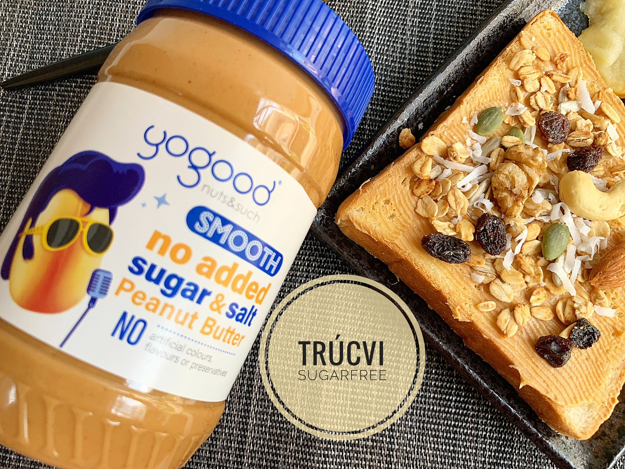 BƠ ĐẬU PHỘNG KHÔNG ĐƯỜNG YOGOOD( eat clean, keto, diet, tiểu đường, gymer ) .