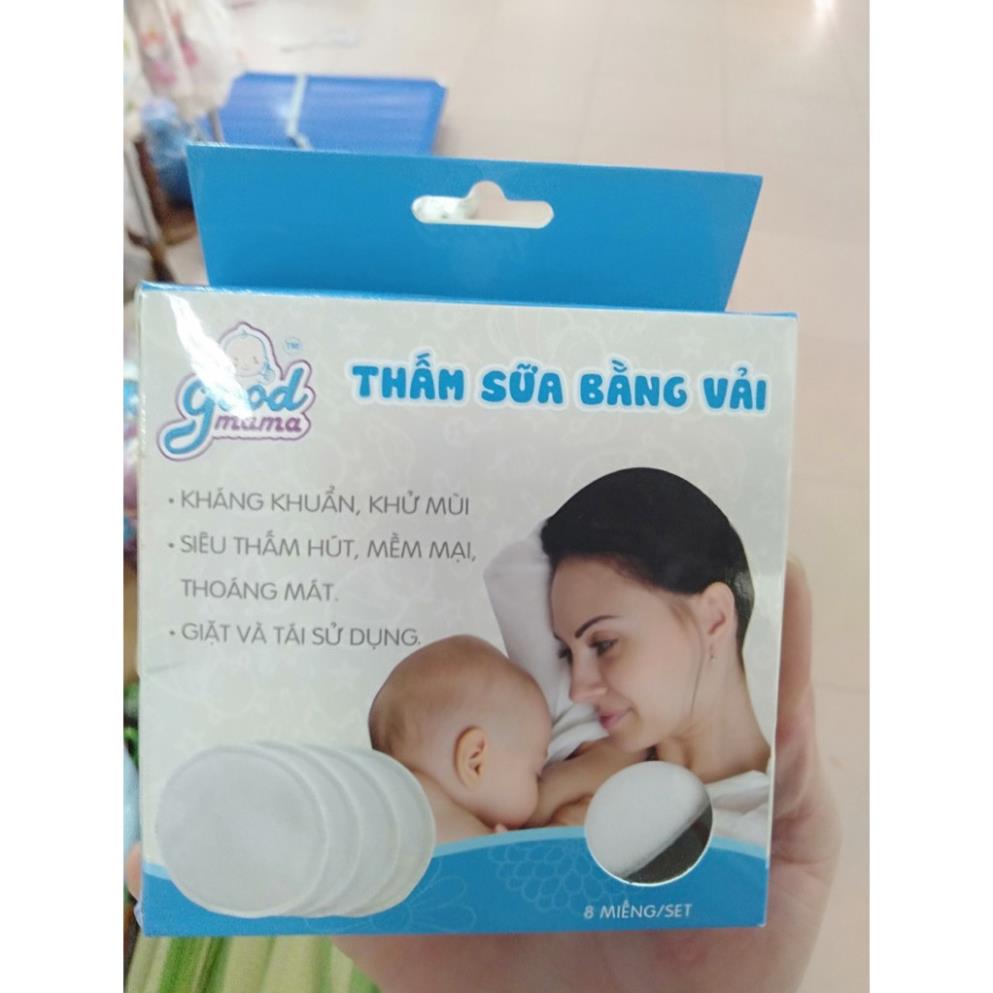 Miếng lót thấm sữa bằng vải good mama (hộp 8miếng)