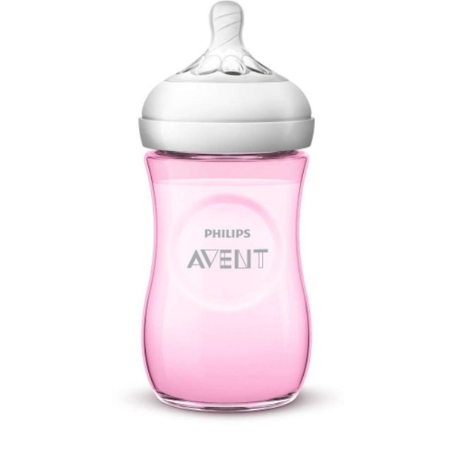 Bình sữa Philips AVENT Natural 260ML Màu Hồng