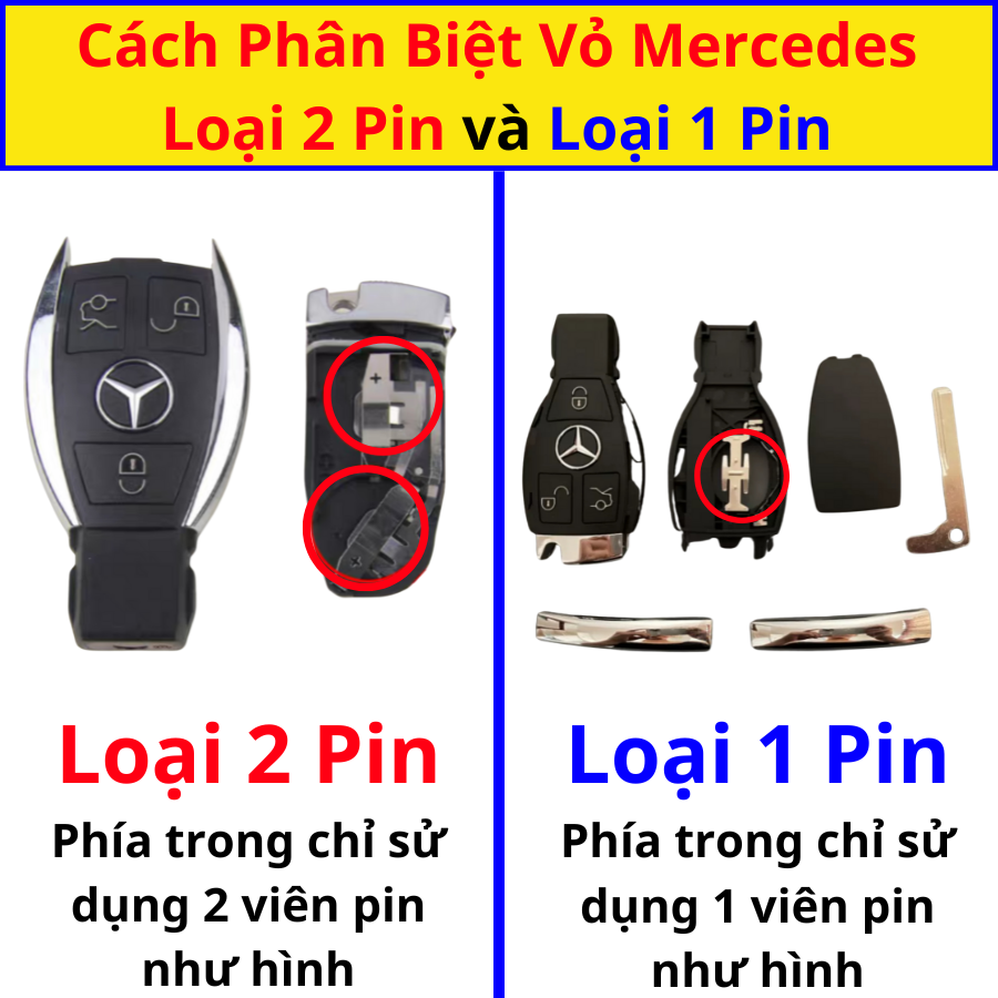 Vỏ Chìa Khoá xe Mercedes V100