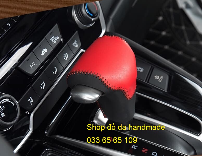 Bọc cần số xe Honda CRV bằng da thật