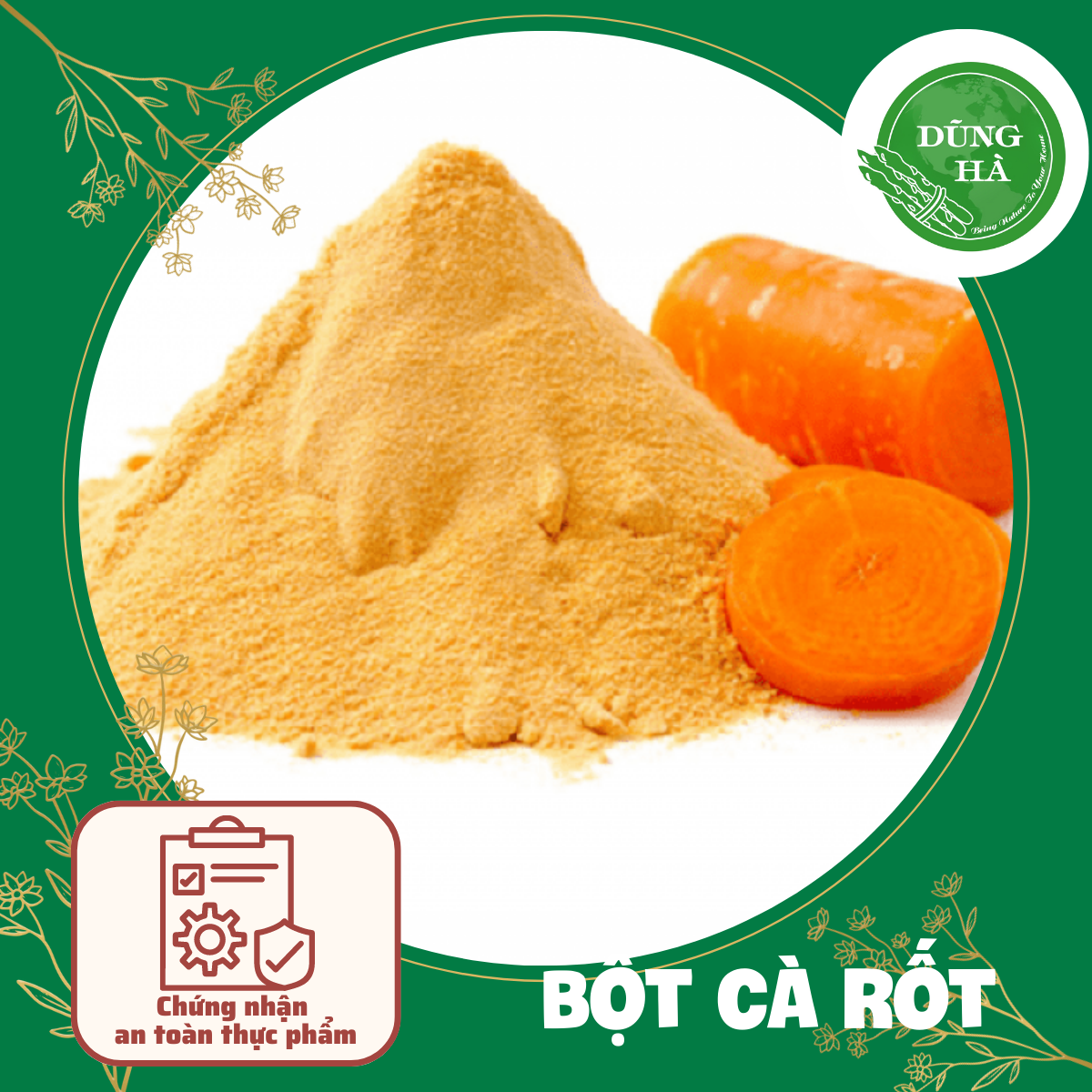 Bột cà rốt nguyên chất hảo hạng loại 1
