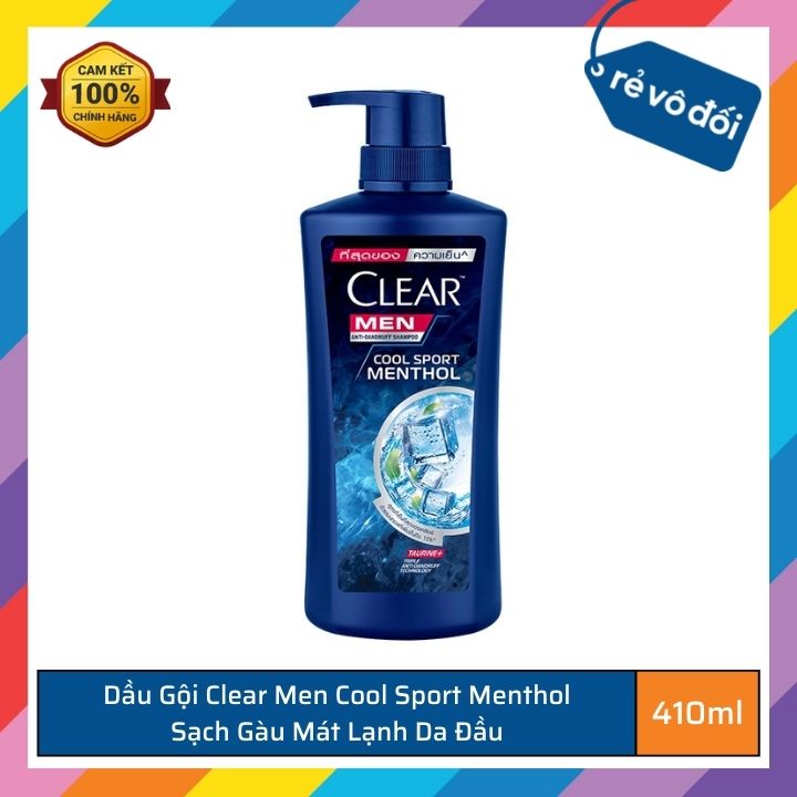 Dầu gội Clear sạch gàu mát lạnh da đầu 400ml - Thái Lan