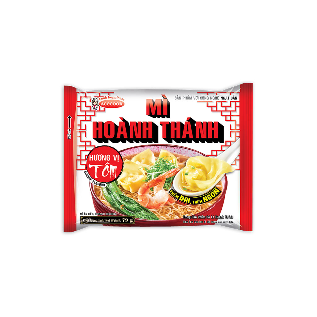 Thùng 30 gói mì hoành thánh vị tôm Acecook
