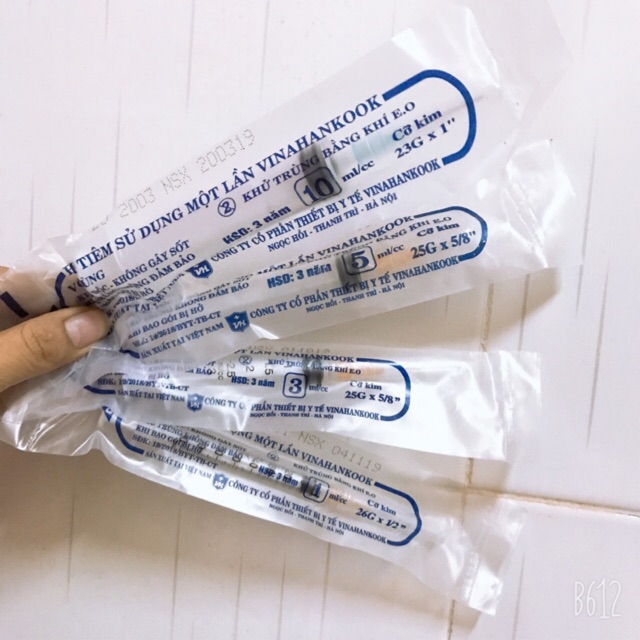[COMBO 5 CÂY] Bơm tiêm sử dụng 1 lần VINAHAKOOK 1cc, 3cc, 5cc,10cc, 20cc , 50cc