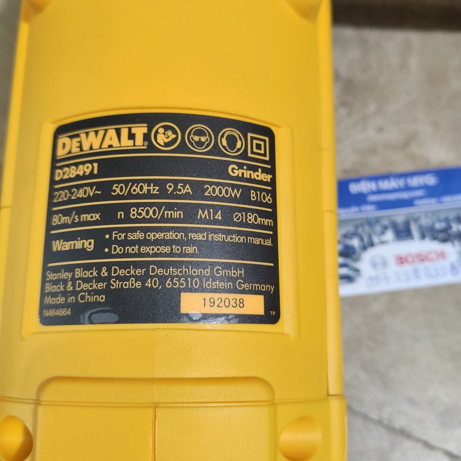 Máy mài cầm tay Dewalt D28491-B1 180mm/ 2000W