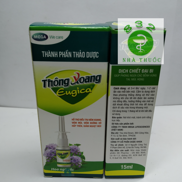 Dung dịch xịt thông xoang Eugica 15ml
