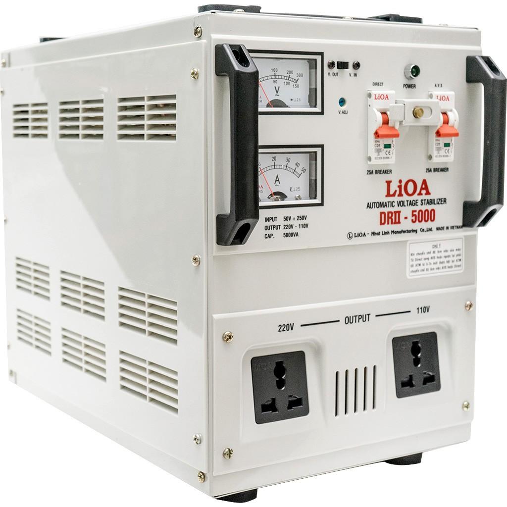 Ổn áp 1 pha LIOA DRII-5000 II 5.0kVA điện áp vào 50V - 250V ( Thế hệ mới 2018 )