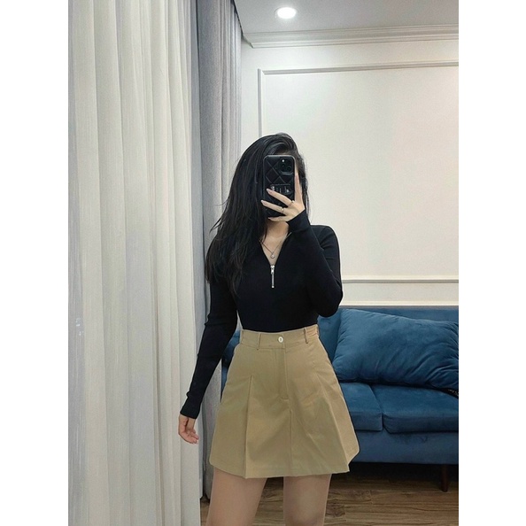 Quần Giả Váy Nữ Lưng Chun Chất Kaki Siêu Đẹp