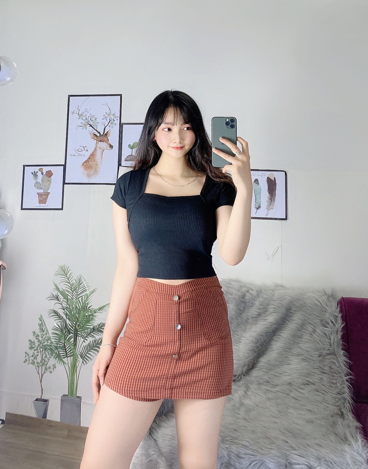 Quần giả váy nữ dáng ngắn lưng thun co dãn,freesize dưới 58kg