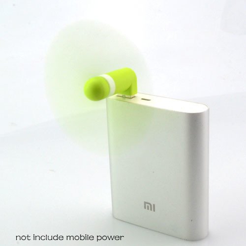 Silicon Mini Fan 2 in 1 with USB and Android Ports (Random Color Delivery)