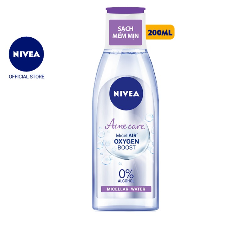 [HCM]Nước Tẩy Trang Sạch Sâu Ngăn Ngừa Mụn Nivea Micellar Water 200ml
