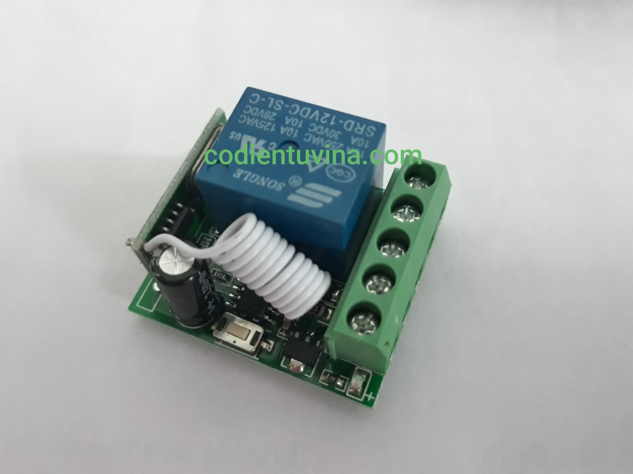Mạch Điều Khiển RF 433MHz 1 Relay 12VDC - Học Lệnh