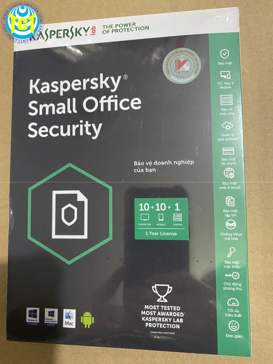 [HCM]Kaspersky Small Office Security 01 File Server  + 10 PC (1 Năm )Chính Hãng NTS