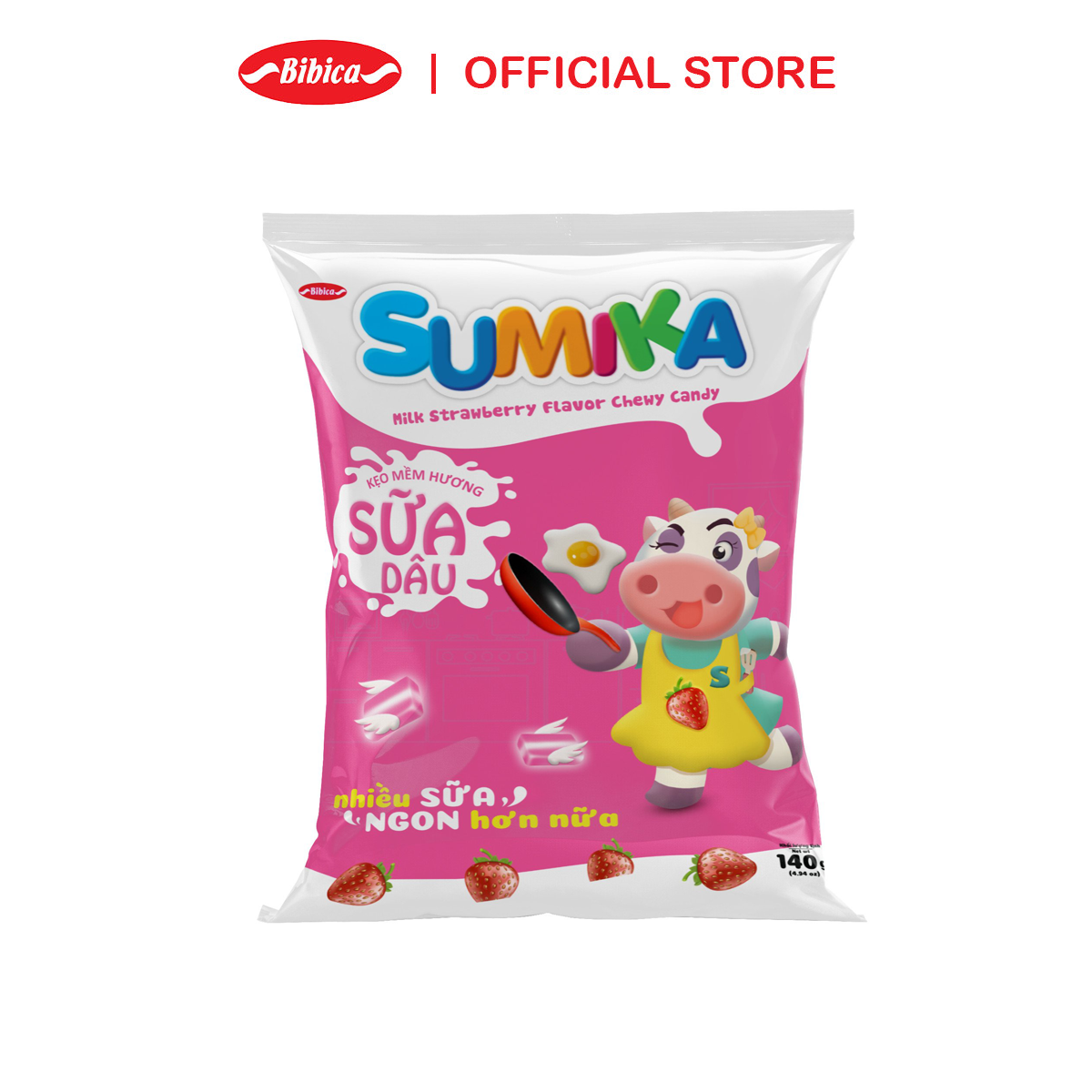 Combo 3 Kẹo Mềm Sumika Sữa Bibica 140g