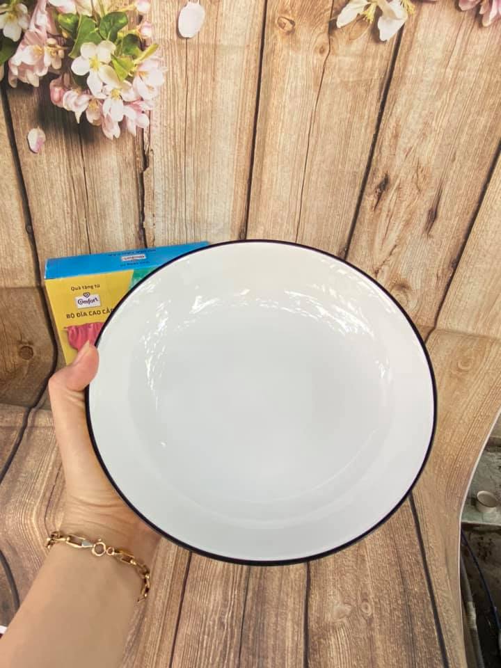 Set 2 dĩa sứ sâu lòng pastel cao cấp 20cm