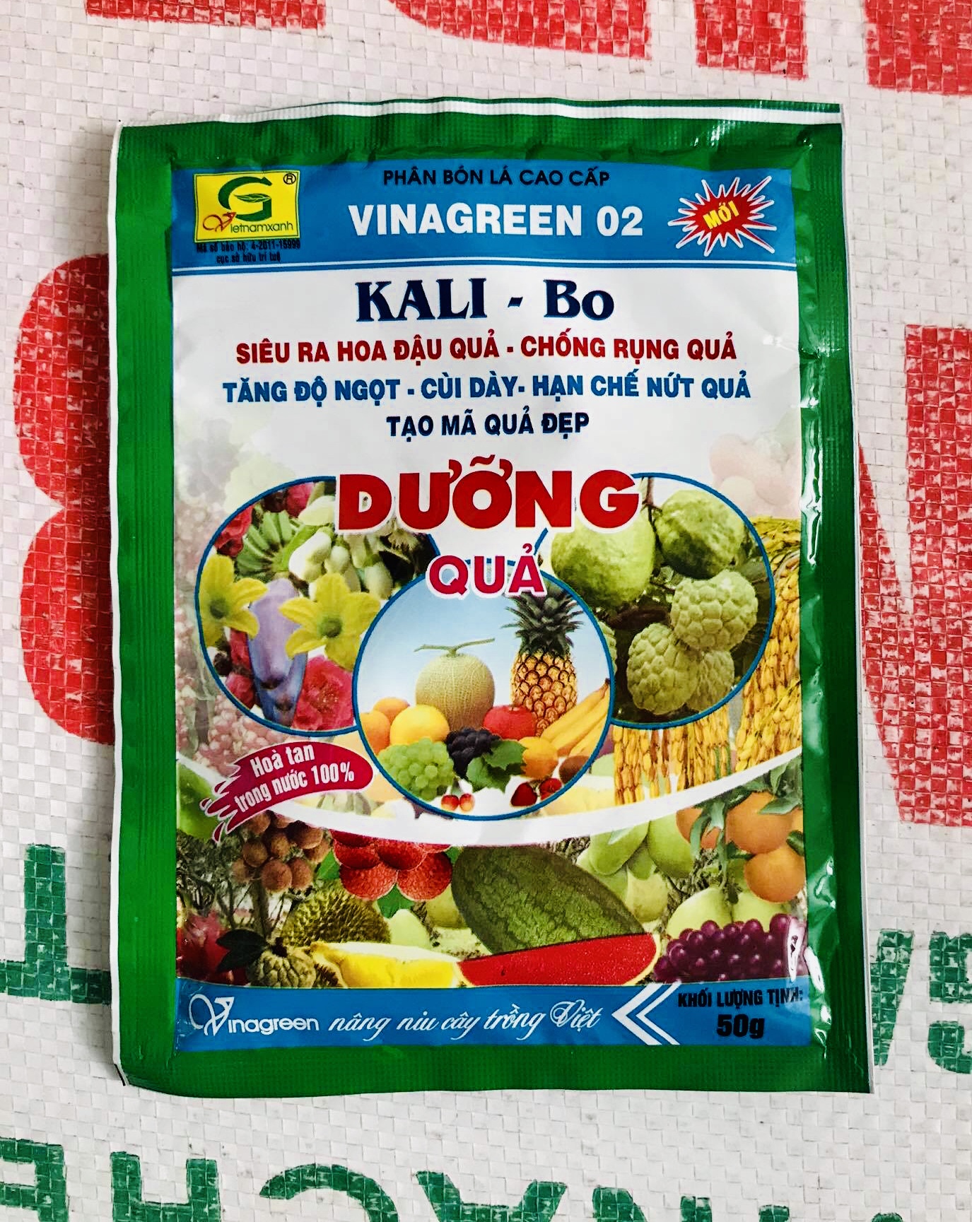 Phân bón lá cao cấp KALI- Bo ( 50g /1 gói)