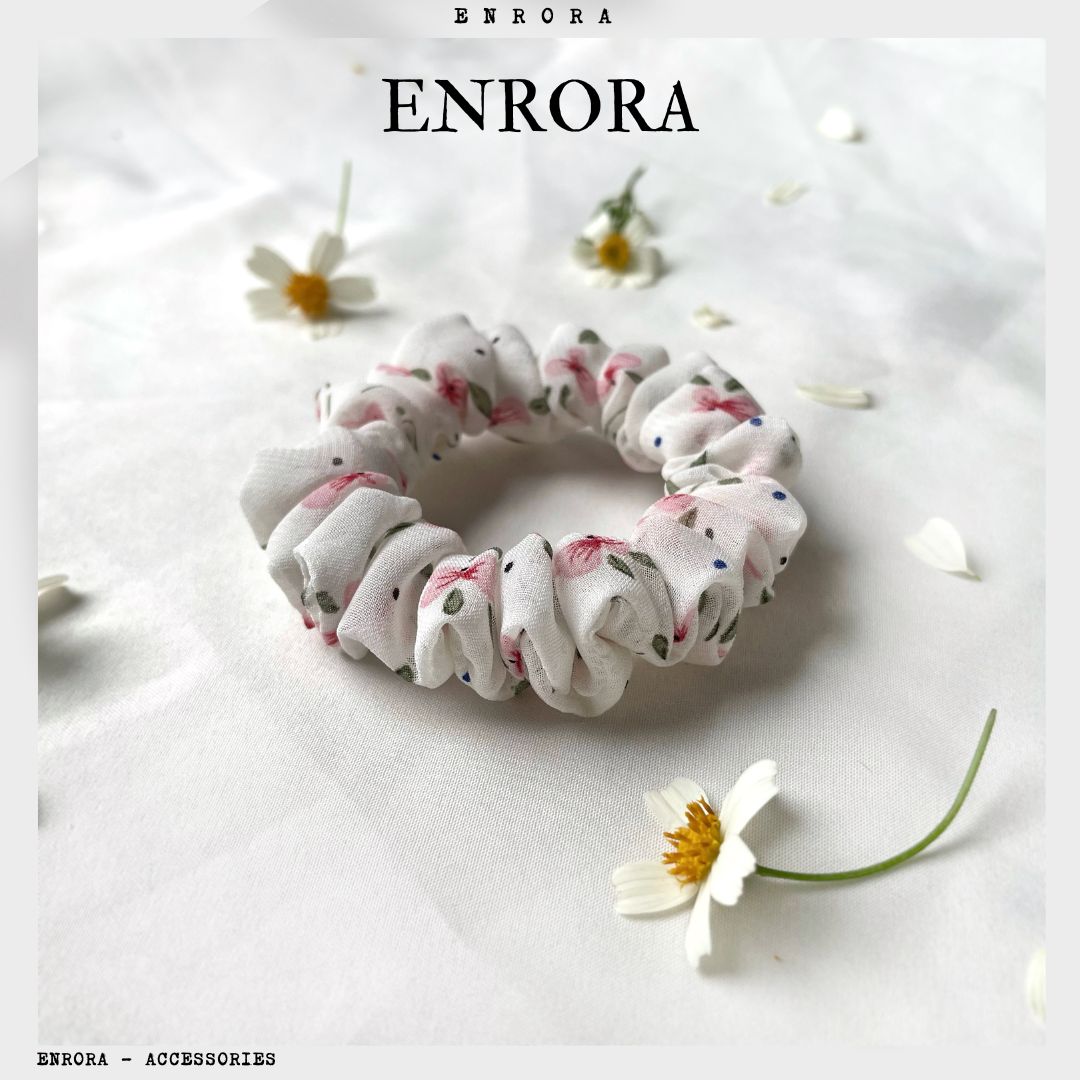 Scrunchies ENRORA Cột Tóc Vải Mini (Nhỏ) nhiều Màu Sắc [100% Handmade]