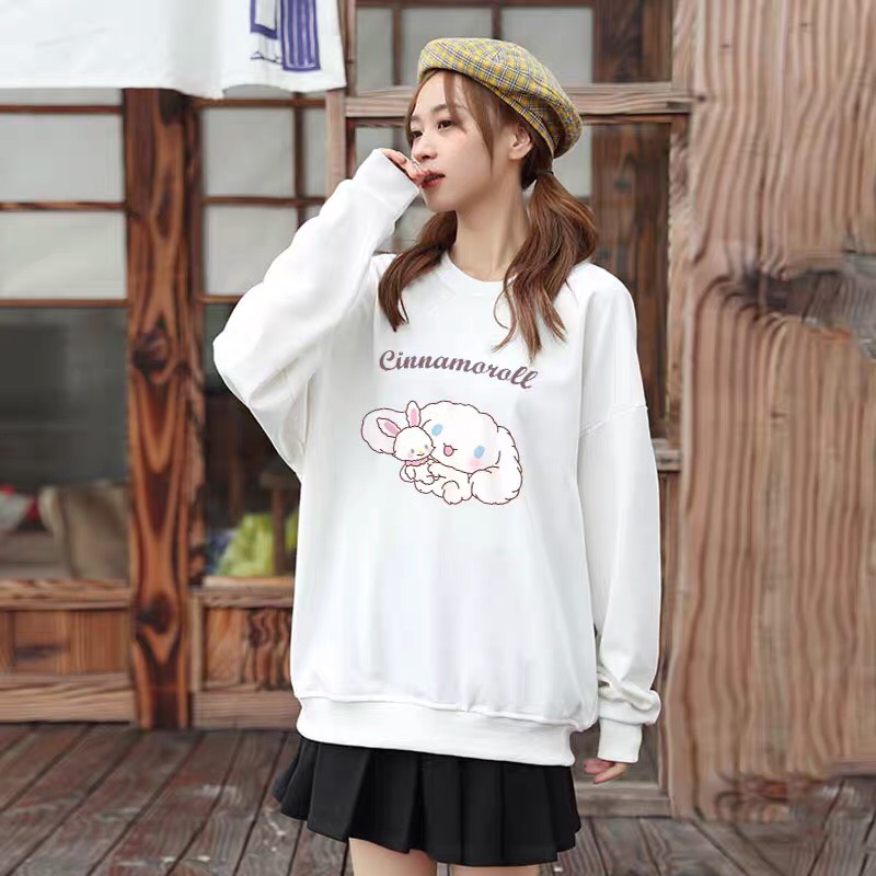 ÁO ĐÔI SWEATER CINNAMOROLL NAM NỮ IN HÌNH DỄ THƯƠNG