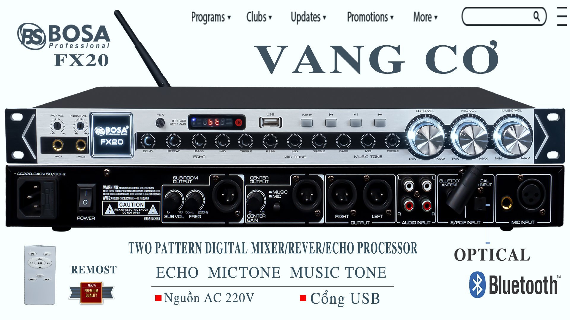 [HCM]Vang cơ chống hú BOSA FX20
