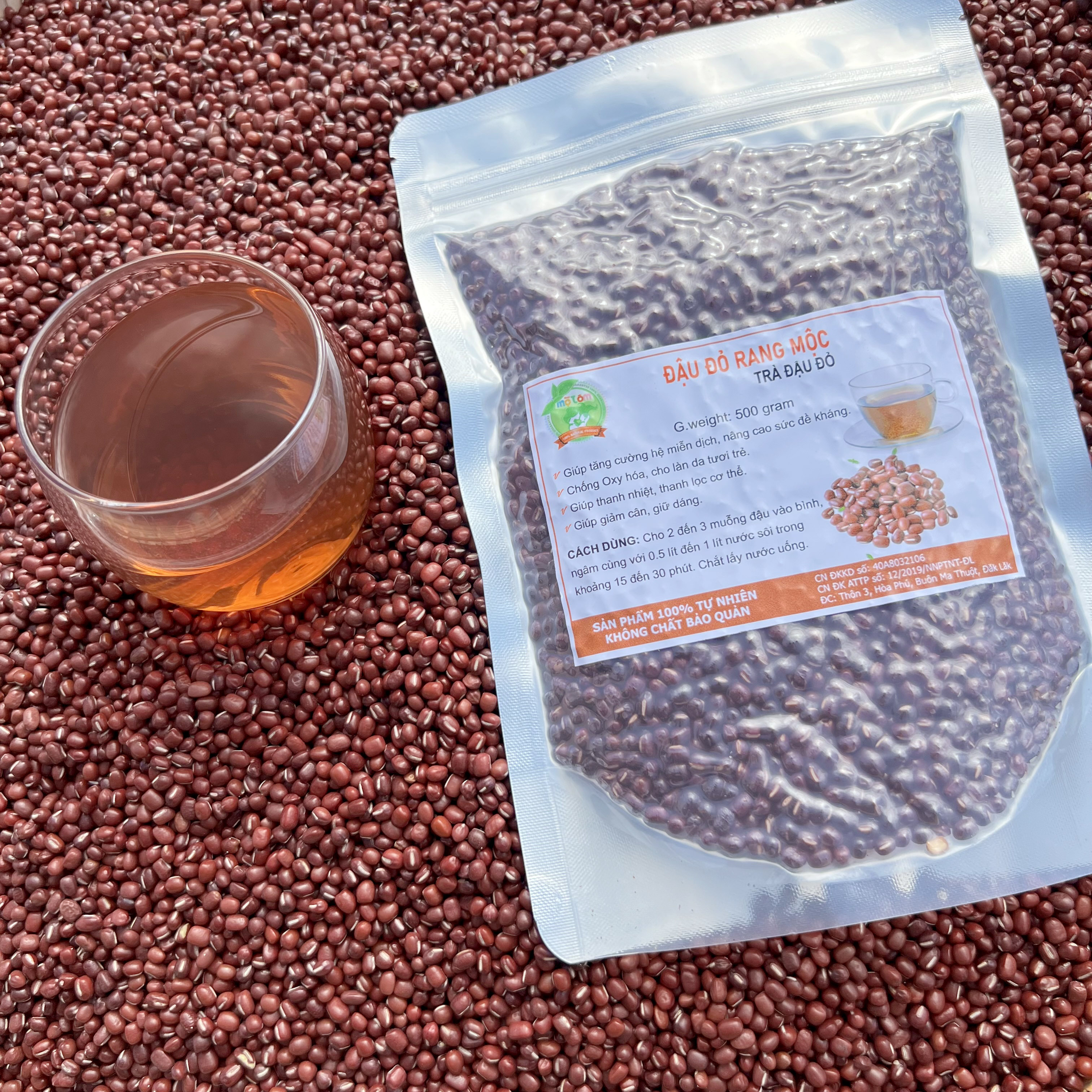 500GRAM ĐẬU ĐỎ RANG MỘC (TRÀ ĐẬU ĐỎ)