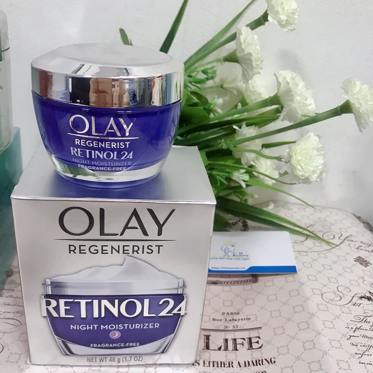 [HCM]Kem cấp ẩm chống lão hoá ban đêm Vitamin B3 và Retibol Olay Regenerist Retinol 24
