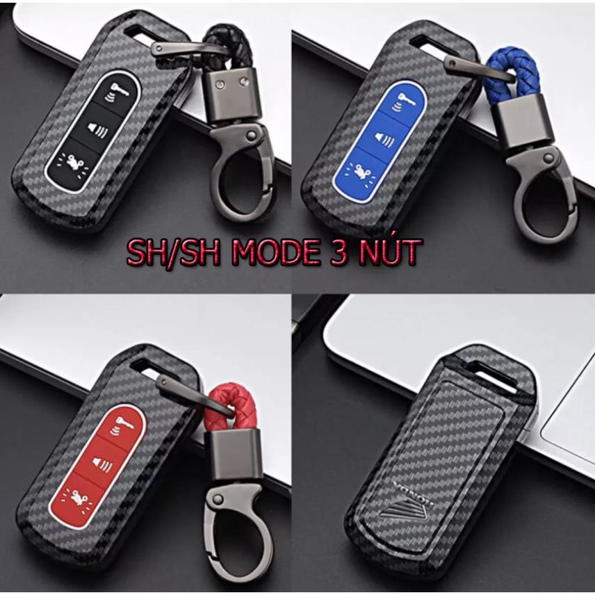 Bọc Chìa Khóa Smartkey SH và Sh mode ( 3 nút ) Ốp Carbon