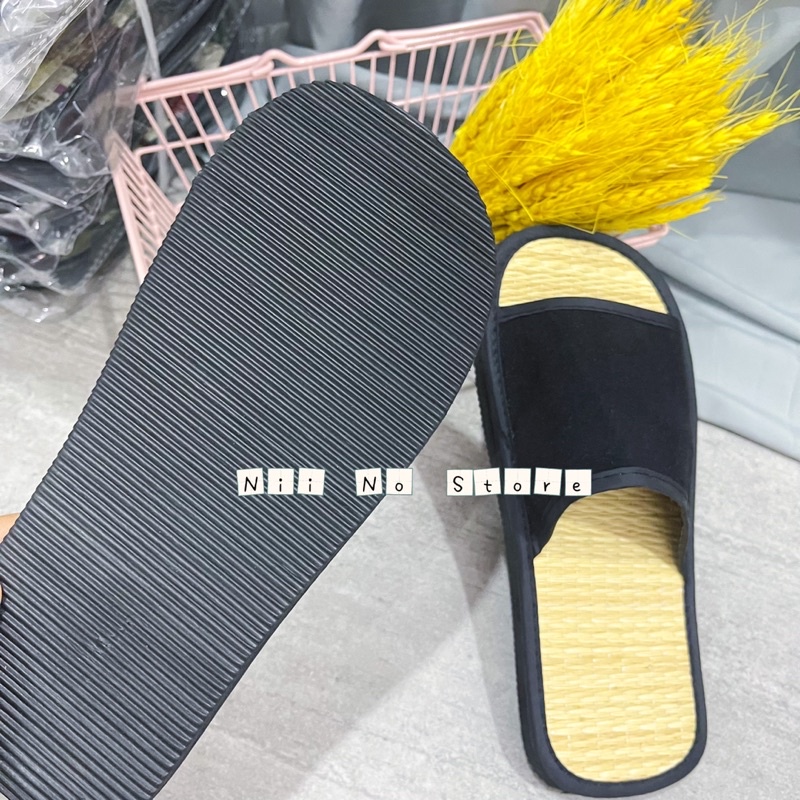 [ND022] Dép chiếu cói quai nhung ngang