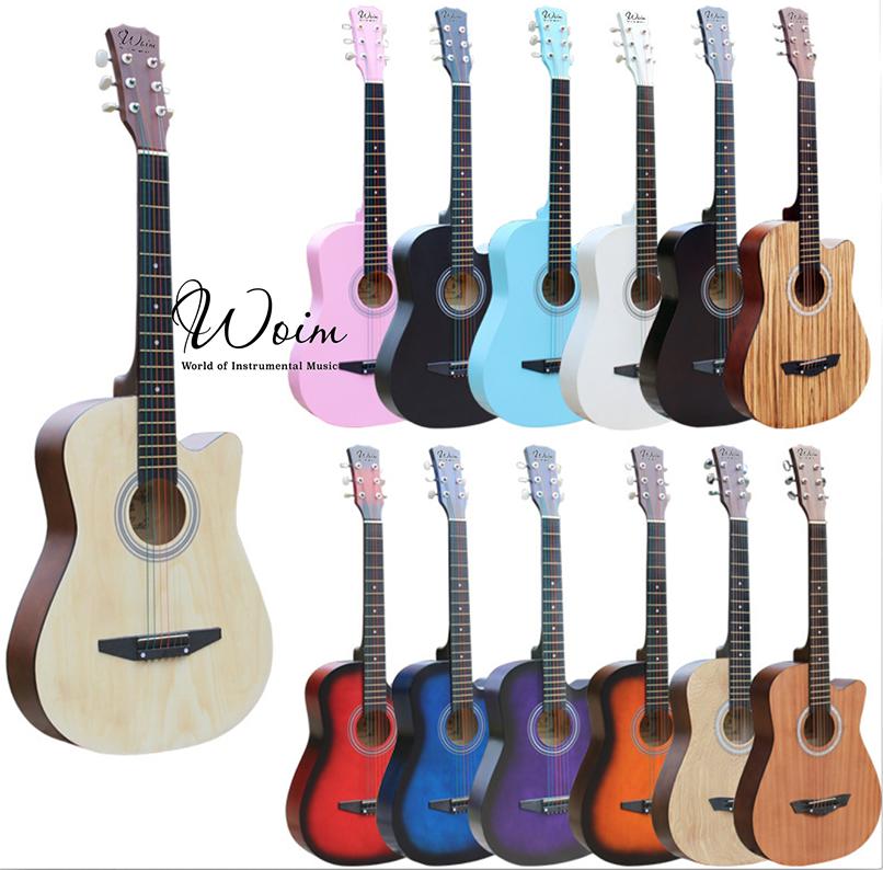 Đàn Guitar Woim Gỗ Màu Đen Acoustic Dáng Khuyết