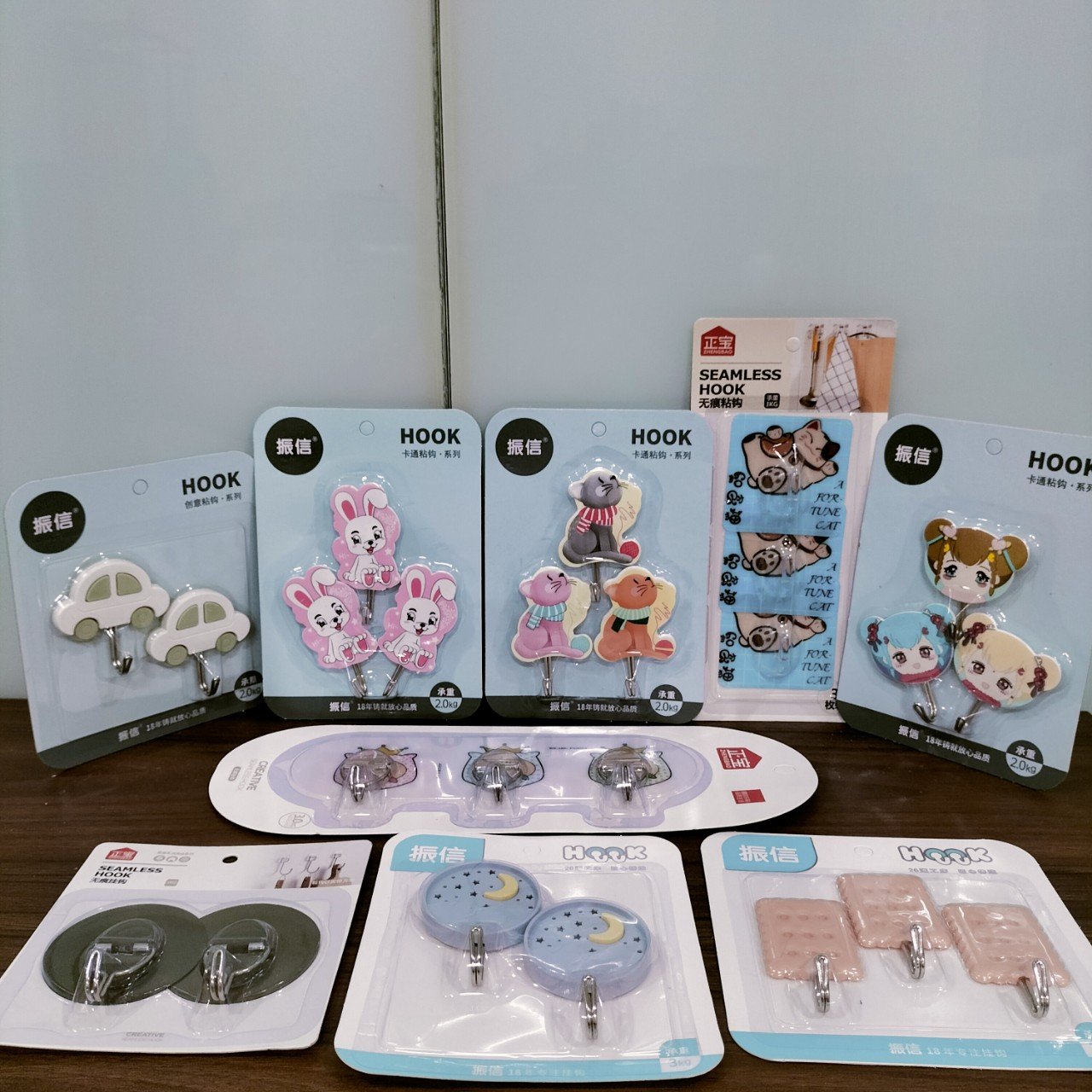 Móc Dán Tường HOOK Siêu Dính Đa Năng Nhiều Loại - Móc Treo Đồ