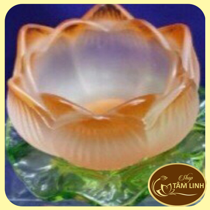 đế nến hoa sen lưu ly nhiều màu(mẫu mới)