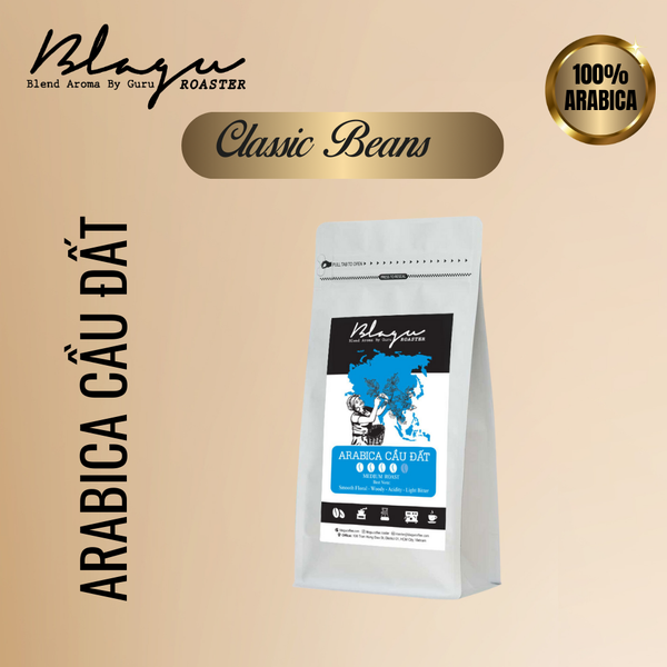 Cà Phê Blagu Hạt Đã Rang Arabica Cầu Đất  100% Arabica  Medium Roast  Túi 250g,500g,1kg
