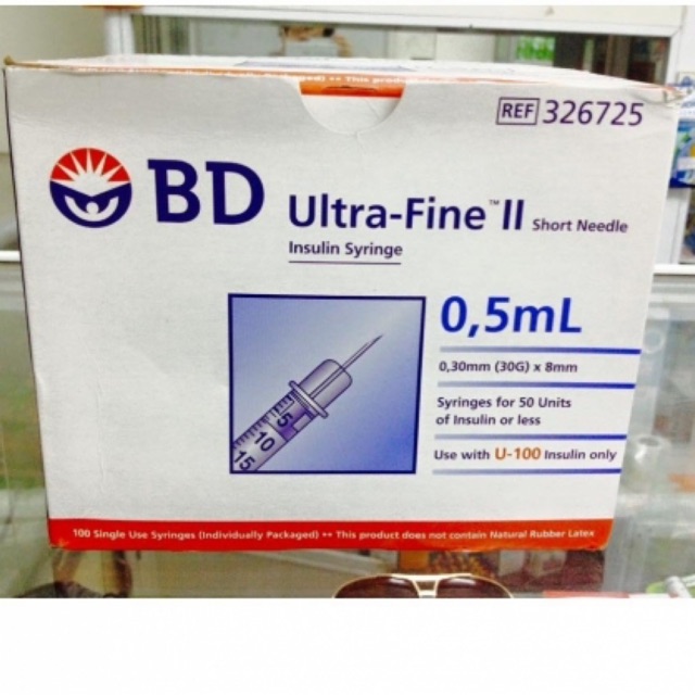 Kim tiêm tiểu đường bd 0,5 ml hộp 100 chiếc