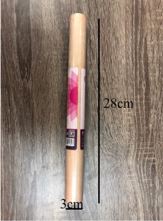 Cán bột gỗ / cây lăn bột gỗ 28cm - 38cm