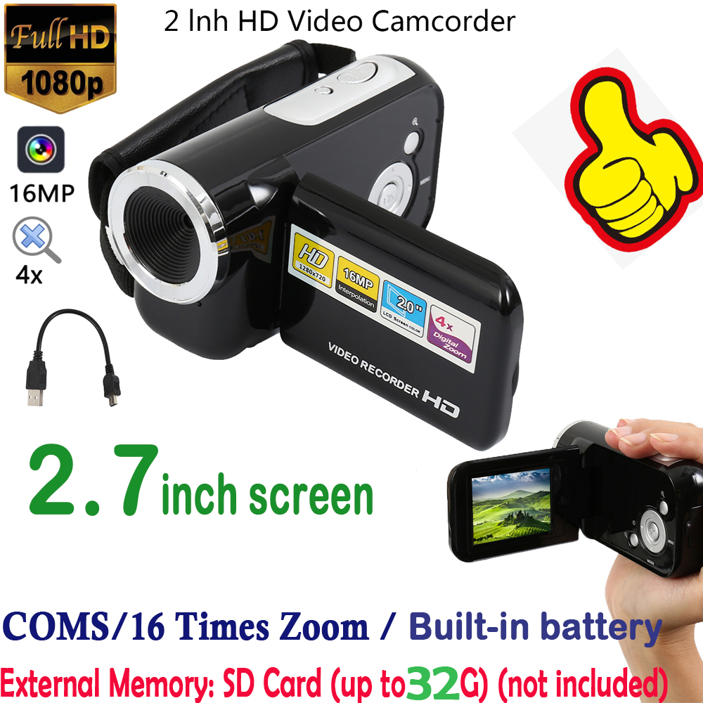 Máy Ảnh Kỹ Thuật Số Máy Ghi Âm Đám Cưới Cầm Tay HD Mới Thu Phóng Kỹ Thuật Số 4x 1080P 16 Triệu Pixel Máy Quay DVR