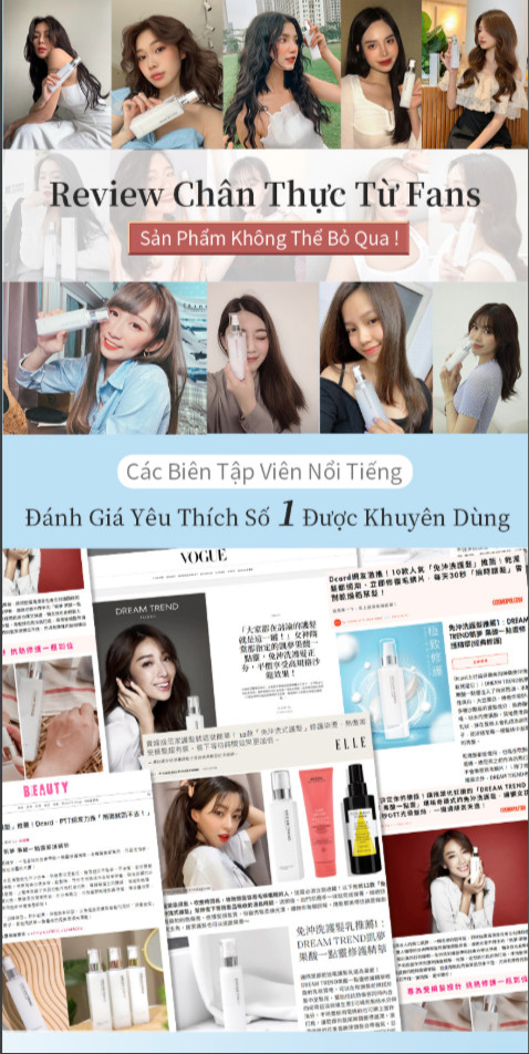 Tinh chất dưỡng tóc AHA Dream Trend, dưỡng tóc phục hồi tóc không cần xả lại với nước hương nước hoa iShine