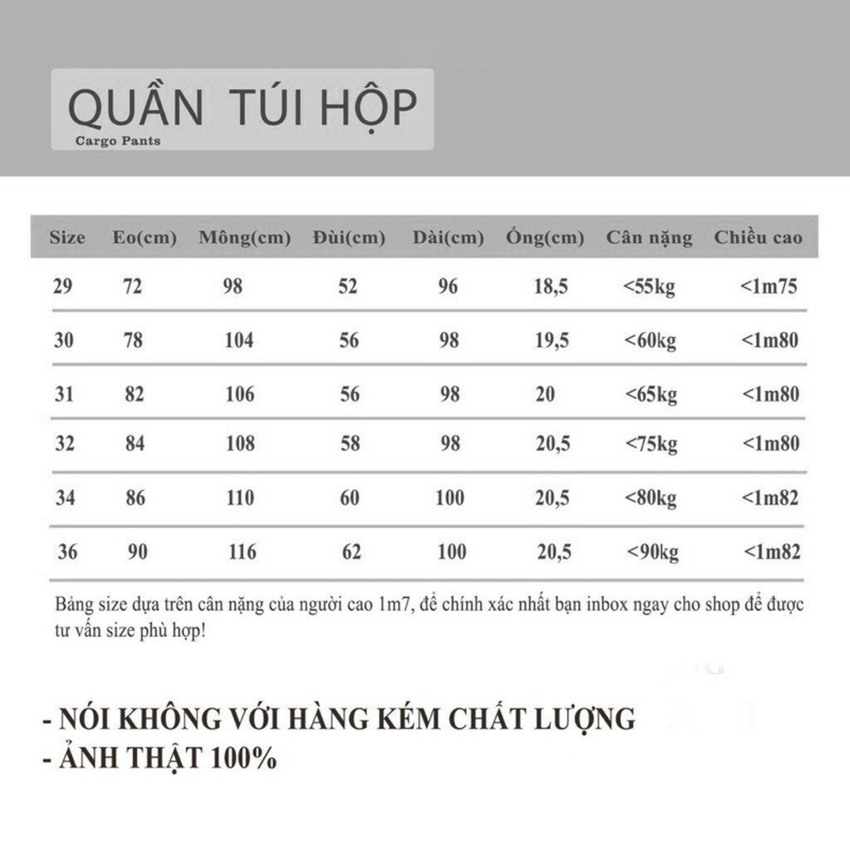 Quần kaki túi hộp