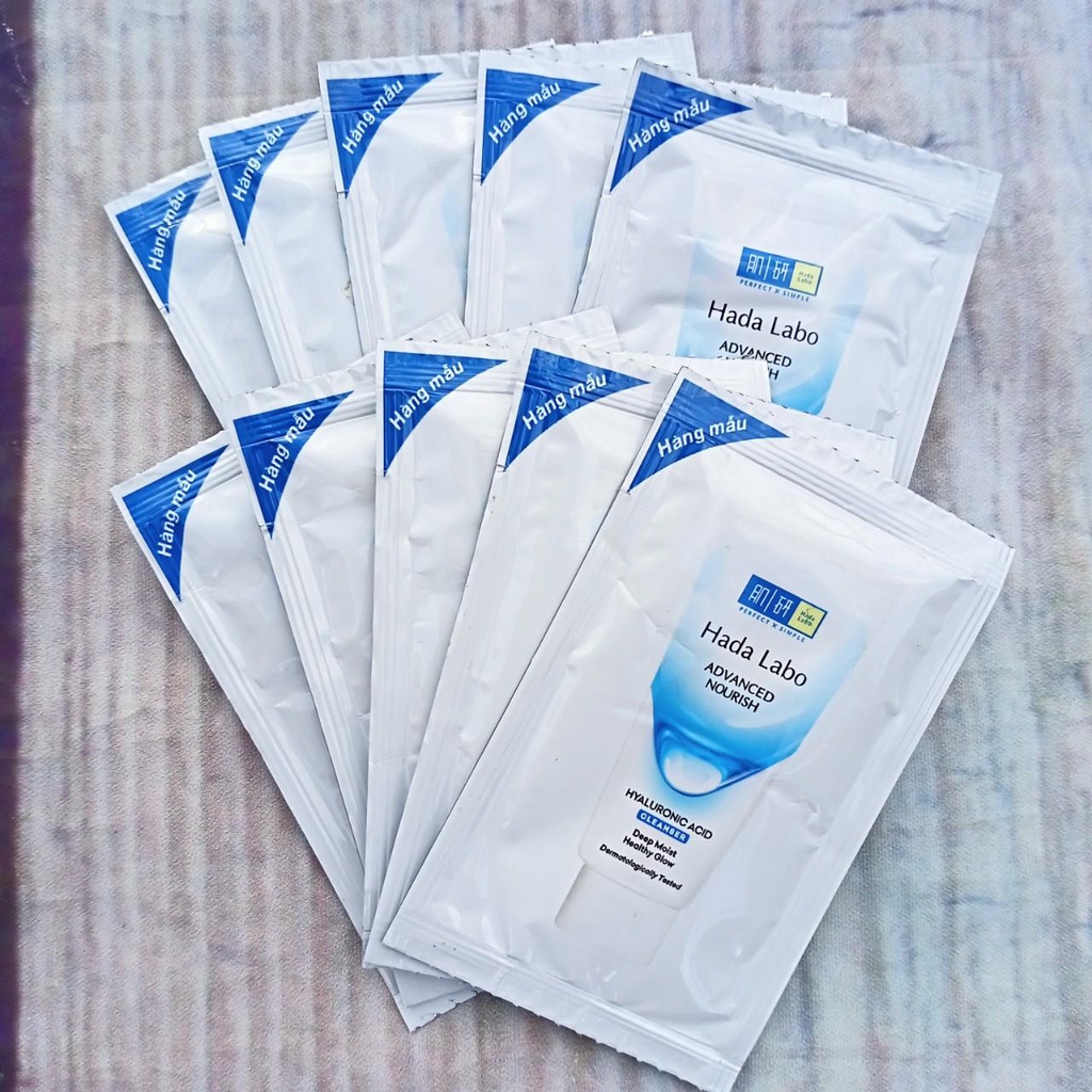 10 gói Kem rửa mặt dưỡng ẩm Hada labo (Mẫu thử gói mini 3g)