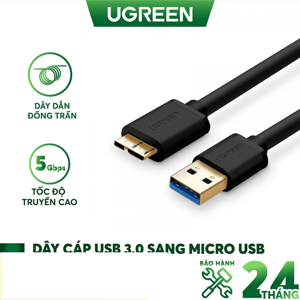 Dây cáp USB 3.0 sang Micro B dài 1m Ugreen 10841
