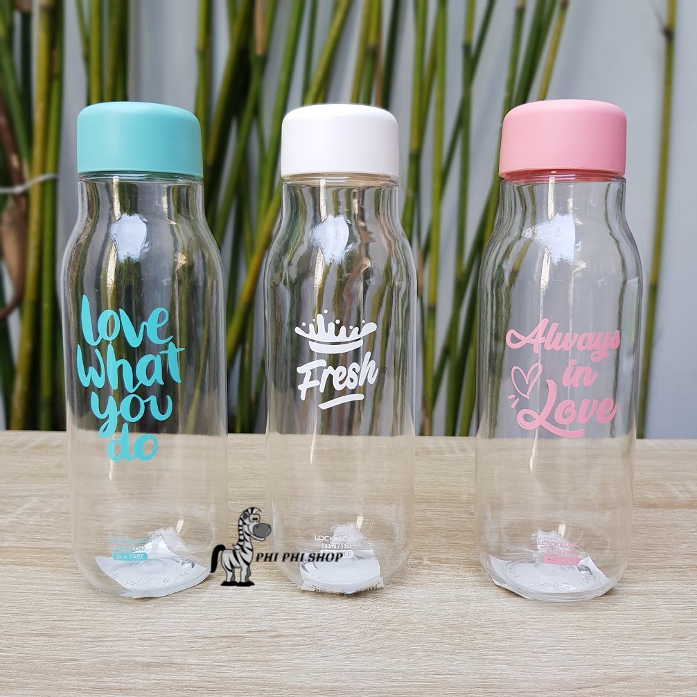 [HCM]Bình nước Lock&Lock dung tích 500ml nhựa PET BPA Free [HAP654]