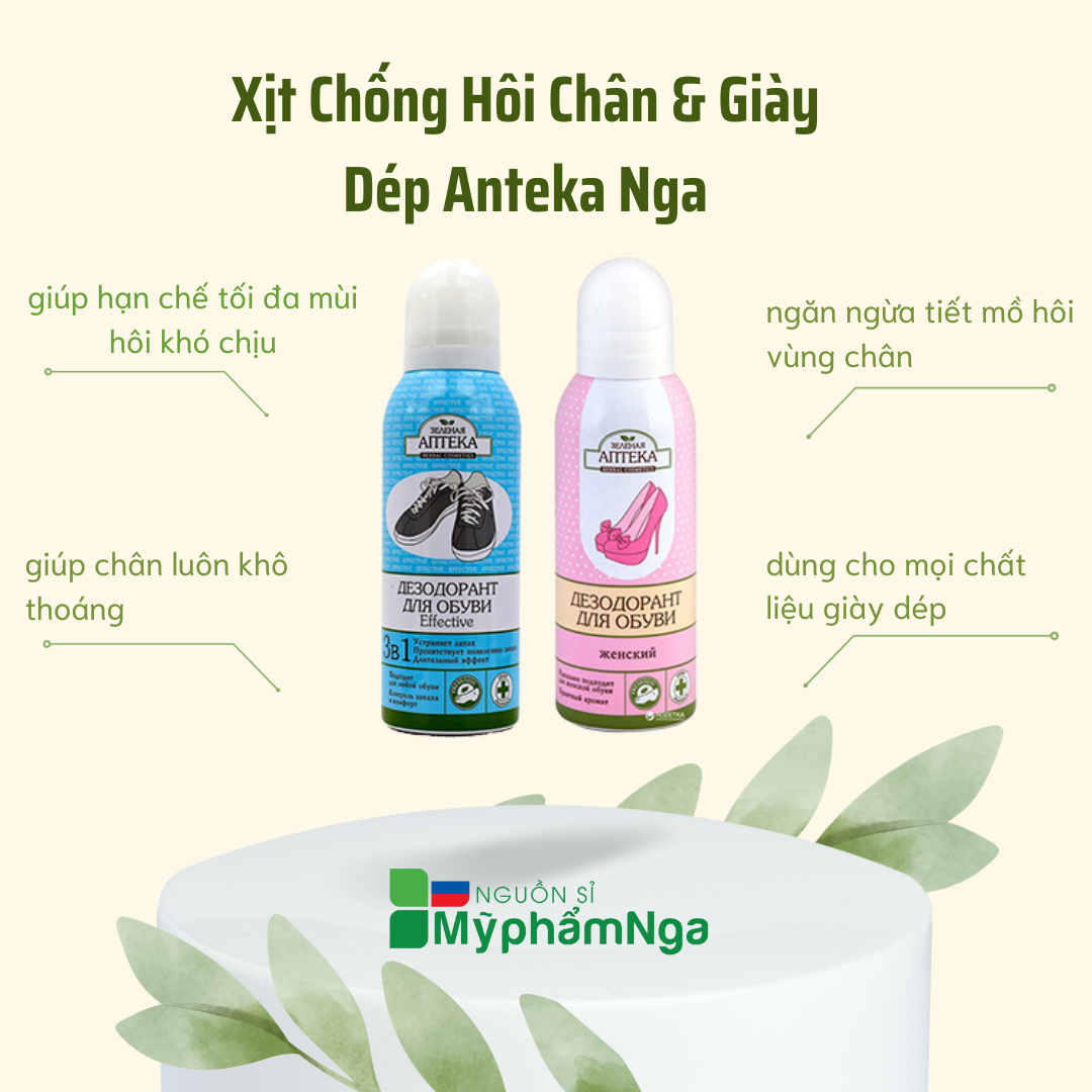 [HCM]Xịt giày Anteka Green Pharmacy  nữ