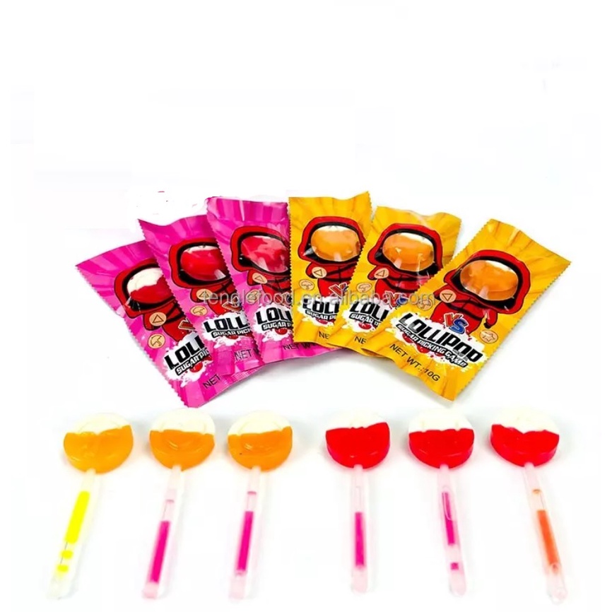 (mẩu 2022) 10 kẹo mút trò chơi con mực squid game phát sáng