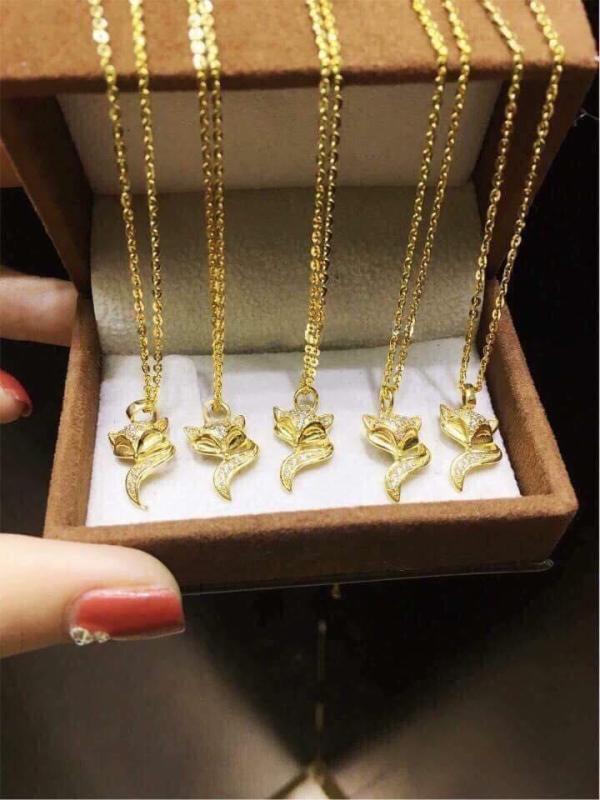 Dây chuyền vàng 10k hồ ly DCVBA12